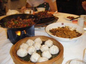 A portion of our fantastic dinner across the street from Queen Spa. You need to go there.