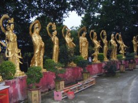 A sampling of the many thousands of Buddhas lining the path as we climbed to the top.