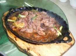 Part of dinner. Similar to snow peas beef. Yum!