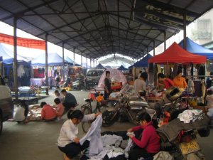 This looks like a rummage sale gone bad, but it's actually a fully-functioning market. And nothing's over $5.