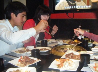 A shot of our excellent Korean BBQ dinner at Han Wo. Delicious!