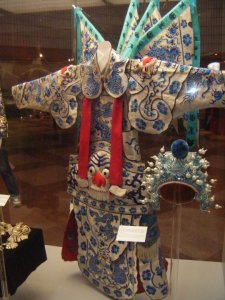 One of many gorgeous Chinese opera costumes on display.