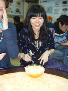 Cherry's ginger tofu dessert. Mmm...