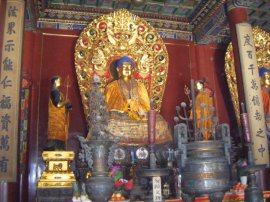 One of many Buddhist shrines within Lama Temple.