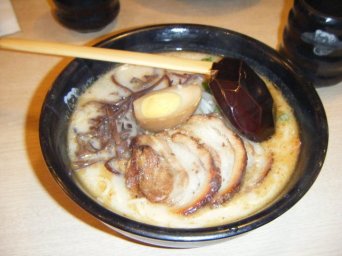 My first bowl of ramen at Ajisen Ramen post-rugby. Delicious!