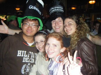 Typical St. Patrick's Day picture. Atypical setting: an Irish bar in... Hong Kong!