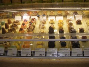 The dessert case at Taste 360. Best. Diabetes. Induced. Coma. Ever.