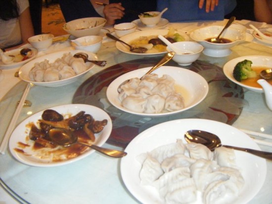 Part of the banquet dinner. Yum - dumplings!
