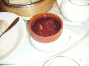 The braised pork in a clay pot. One of the tastiest things I've ever eaten.