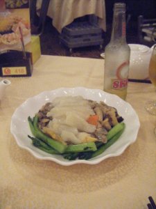 One of our dinner dishes at Aberdeen's Seafood Carnival Restaurant - delicious!