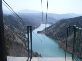 The prize at the end of the Great Wall - the zipline! A sweet sight for sore feet.