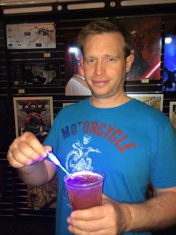 Sean was very happy with his Star Wars themed drink. I loved the tiny light saber.
