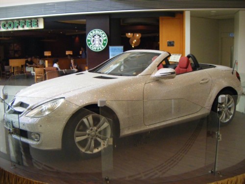 Can you say blingin' Mercedes? I wonder how much this cost...