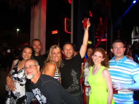 All dressed up to dance like mad.