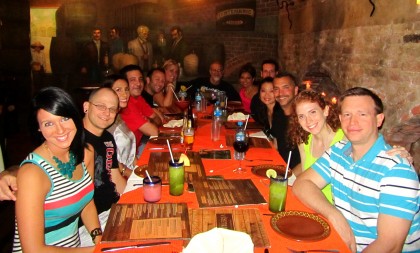 The quintessential group dinner shot at La Distileria. Photo courtesy of Adam Jones-Kelley.