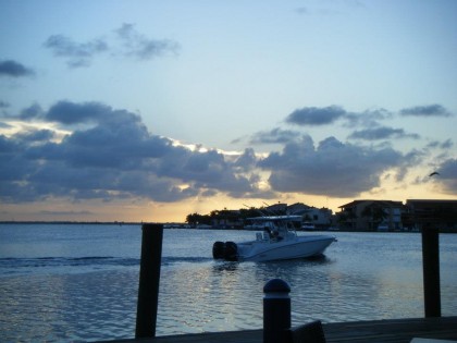 The view of the lagoon at our final dinner in Cancun. How picturesque, right?