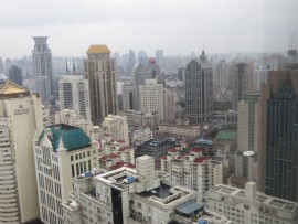 Our view of Shanghai from our hotel room. Wow!