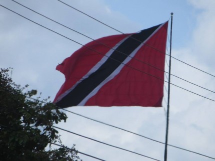 It resembles the international sign for scuba diving, but it's actually the official flag of Trinidad and Tobago.