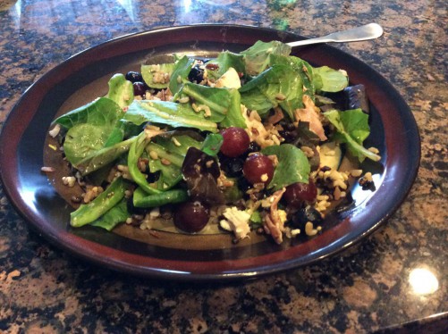 Great way to get your whole grains, antioxidants, protein and healthy fats all in one dish.