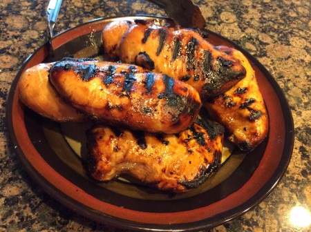 Here's the finished product - just pick a piece and you're ready for dinner.