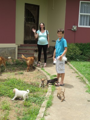 Look at all the puppies around Chervon and Ethan!