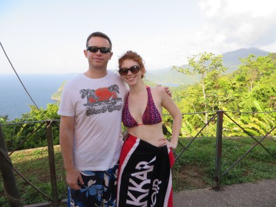 Quintessential picture of Sean and me with Maracas backdrop. 
