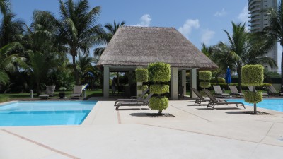 Our two pools and cabana where we wiled away the hours.