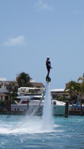 We saw a number of these guys flying around on their water boards. Very  cool!