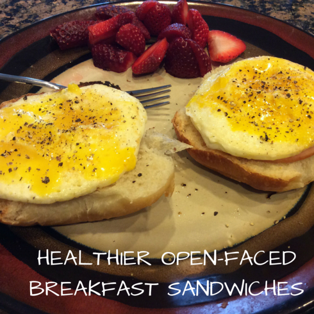 open faced breakfast sandwiches