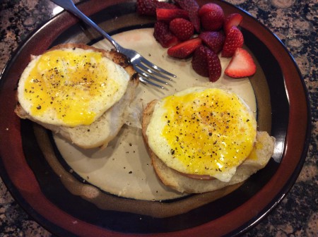 healthier open-faced breakfast sandwich