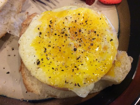 healthier open-faced breakfast sandwich