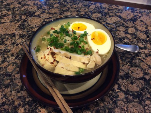 chicken ramen homemade in crockpot