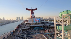 Behold, the Lido deck. Complete with water slide, of course.
