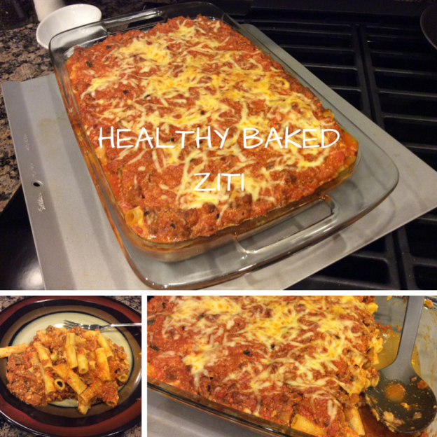 healthy baked ziti in dishes