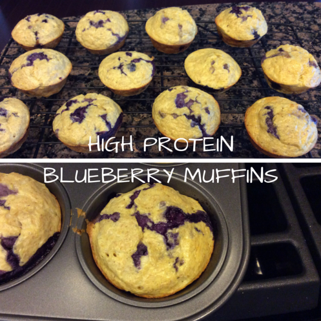 high protein blueberry muffins