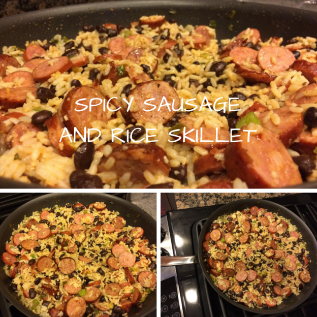 spicy sausage and rice skillet